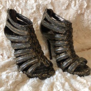 Aldo size 6. (36) Brown/Black snake print shoes